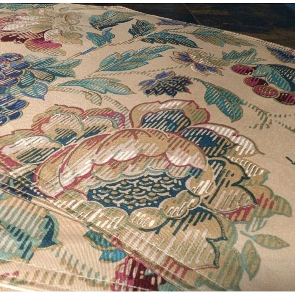 Granny Chic Placemats Victorian Style Floral Grapes Tan Gold Plum Set Of 4
